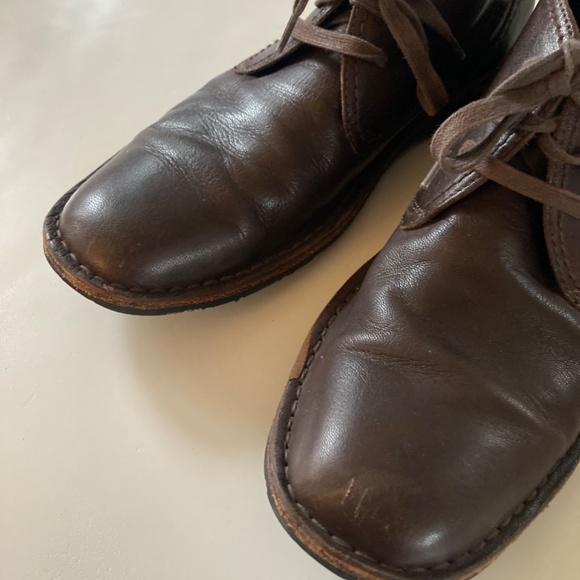 John Varvatos Star USA Deep Brown Leather Lace up Chukka Boots Men’s Size 10 - Picture 2 of 9